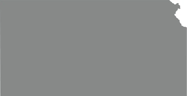 Gray Cmjn Couleur Carte Plate Détaillée État Fédéral Kansas États — Image vectorielle