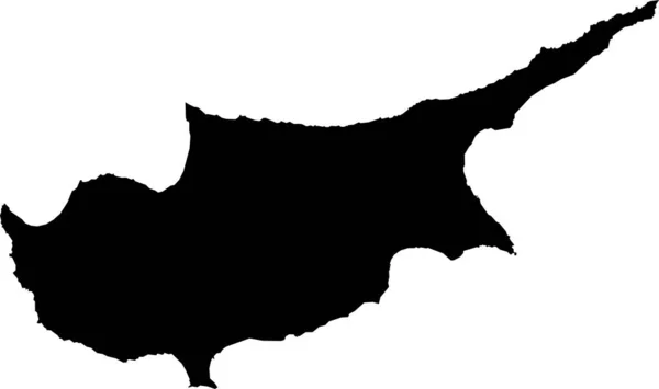Colore Nero Cmyk Dettagliata Mappa Stencil Piatto Del Paese Europeo — Vettoriale Stock