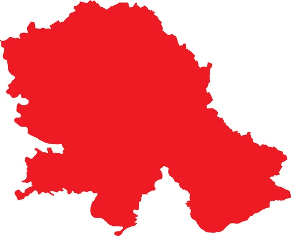 Red Cmyk Color Detailed Flat Stencil Map European Region Vojvodina — стоковий вектор