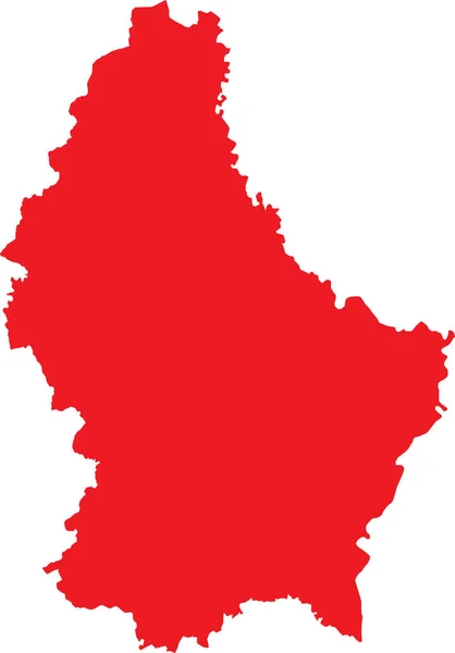 Mapa Plantilla Plana Detallada Color Rojo Cmyk Del País Europeo — Vector de stock