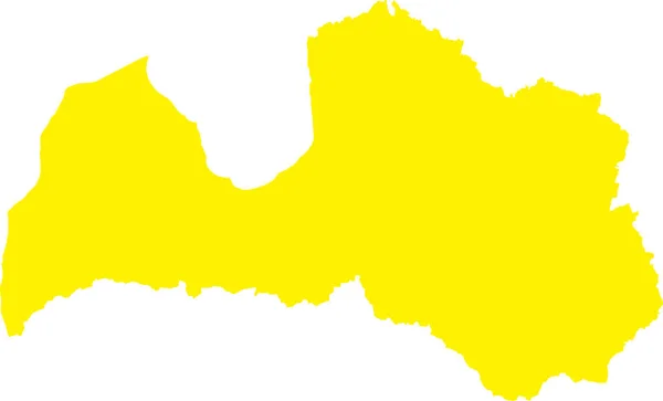 Warna Cmyk Yellow Rinci Peta Stensil Datar Dari Negara Eropa - Stok Vektor