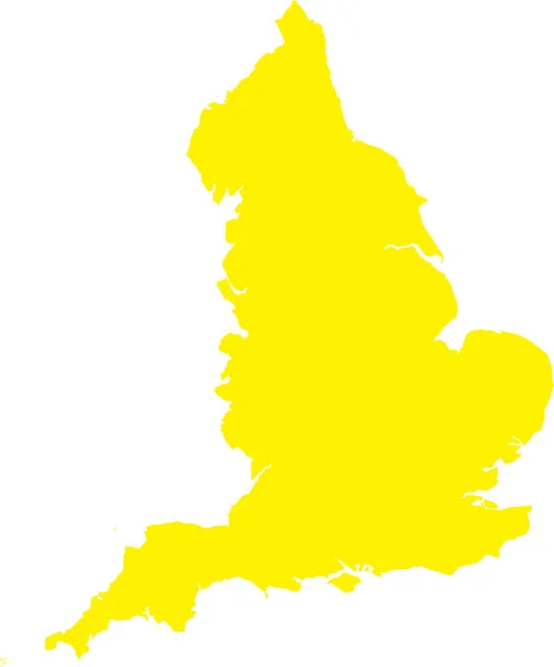 Yellow Cmyk色泽详细的欧洲国家英格兰的平面模板图透明背景 — 图库矢量图片