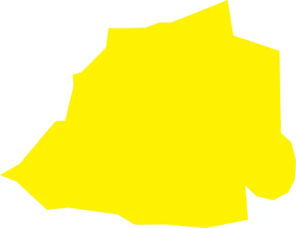 Yellow Cmyk Cor Detalhada Mapa Estêncil Plano País Europeu Cidade — Vetor de Stock