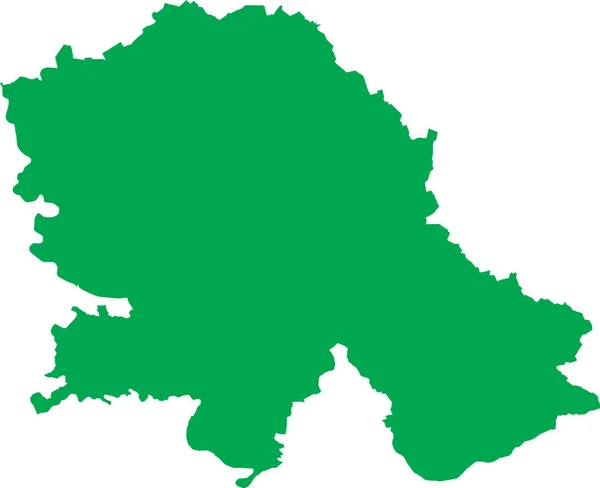 Green Cmyk Cor Detalhada Mapa Estêncil Plano País Europeu Vojvodina — Vetor de Stock