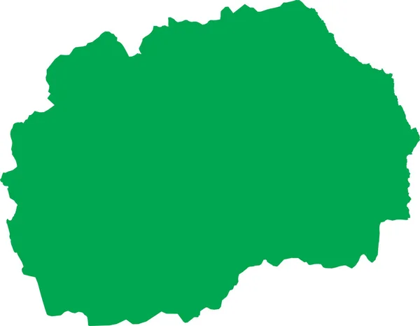 Green Cmyk Кольорова Детальна Карта Плоского Трафарету Європейської Країни North — стоковий вектор