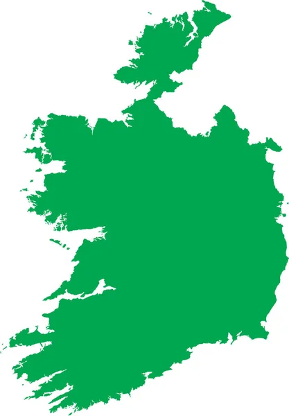 Зеленый Цвет Cmyk Детализированная Плоская Трафаретная Карта Европейской Страны Республика — стоковый вектор