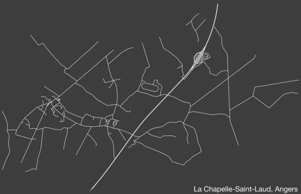 Detailed Hand Drawn Navigational Urban Street Roads Map Chapelle Saint — Stock Vector