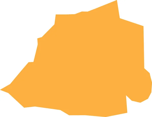 Orange Cmyk Mappa Dettagliata Dello Stencil Piatto Del Paese Europeo — Vettoriale Stock