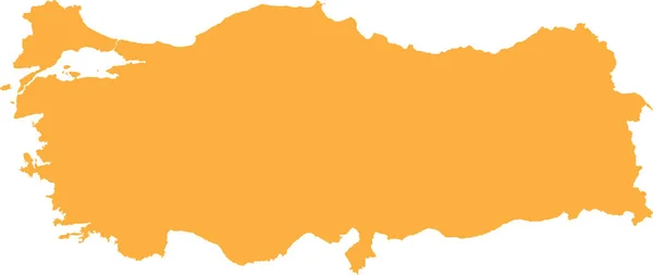 Orange Cmyk Barva Detailní Plochý Vzor Mapa Evropské Země Turkey — Stockový vektor