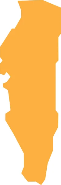 Orange Cmyk Farbig Detaillierte Flache Schablonenkarte Des Europäischen Landes Gibraltar — Stockvektor