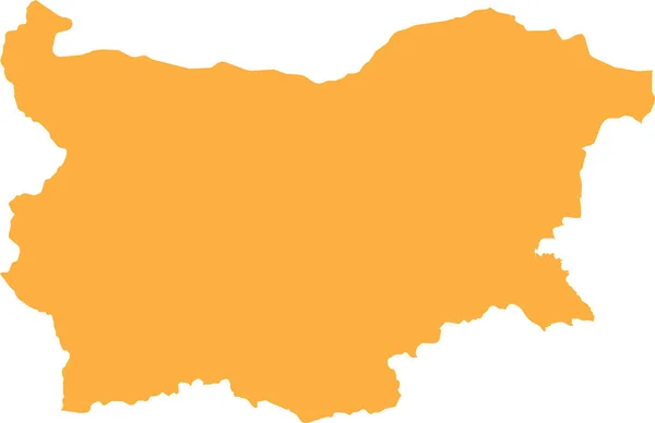 Orange Cmyk Цветная Подробная Плоская Трафаретная Карта Европейской Страны Бульгария — стоковый вектор