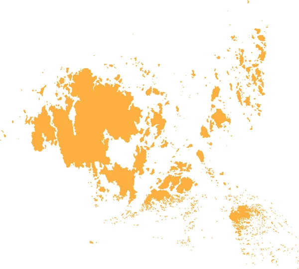 ORANGE CMYK rengi, Avrupa 'nın ALAND Adaları ülkesinin şeffaf arkaplan üzerindeki düz şablon haritası, FINLAND