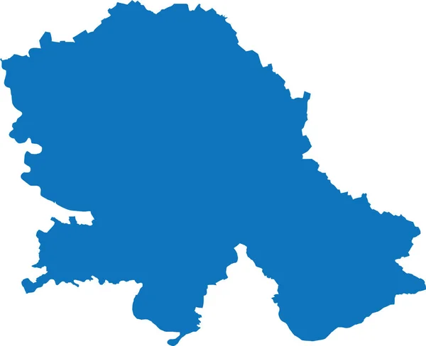 Blue Cmyk Cor Detalhada Mapa Estêncil Plano País Europeu Vojvodina —  Vetores de Stock