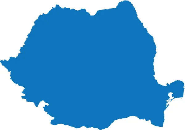 Blue Cmyk Färg Detaljerad Platt Stencil Karta Över Det Europeiska — Stock vektor