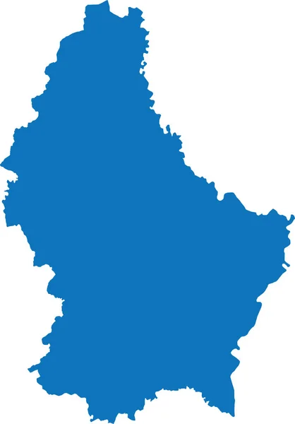 Niebieski Cmyk Kolor Szczegółowy Płaski Szablon Mapę Europejskiego Kraju Luksemburg — Wektor stockowy