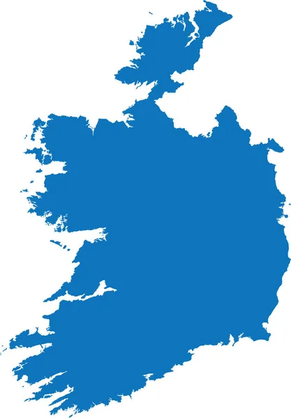 Blue Cmyk Farbe Detaillierte Flache Schablonenkarte Des Europäischen Landes Republik — Stockvektor