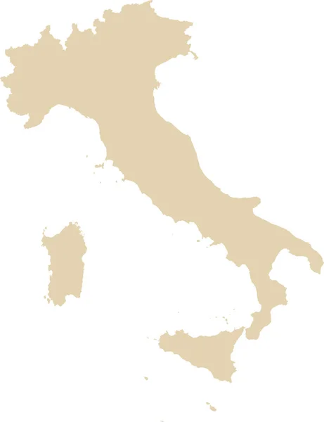 Beige Cmyk Barva Detailní Plochý Vzor Mapa Evropské Země Itálie — Stockový vektor