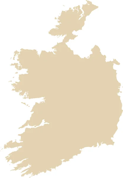 Beige Cmyk Rengi Şeffaf Arkaplan Üzerine Avrupa Ülkesi Republic Ireland — Stok Vektör