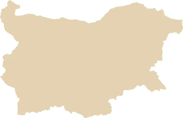Beige Cmyk Barva Detailní Plochá Šablona Mapa Evropské Země Bulharsko — Stockový vektor