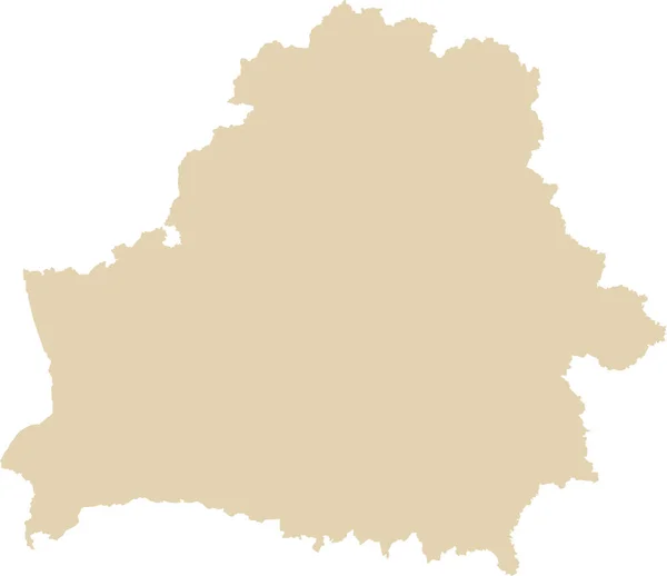 Beige Cmyk Color Detailed Flat Stencil Map European Country Belarus — Stock Vector