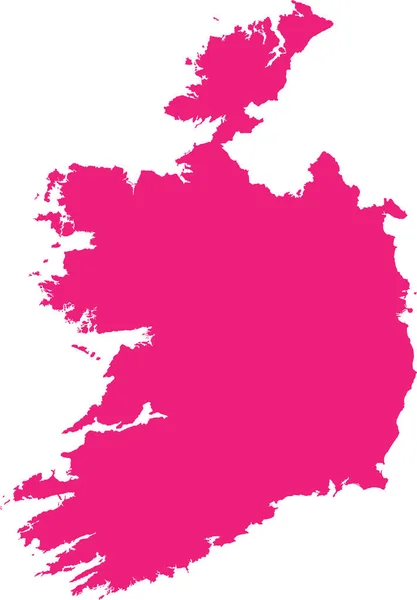 Rose Cmyk Rengi Şeffaf Arkaplan Üzerinde Avrupa Nın Republic Ireland — Stok Vektör