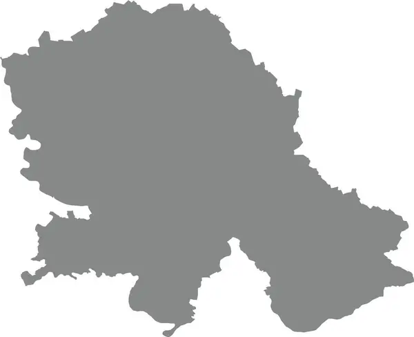 Gray Cmyk Cor Detalhada Mapa Estêncil Plano País Europeu Vojvodina —  Vetores de Stock