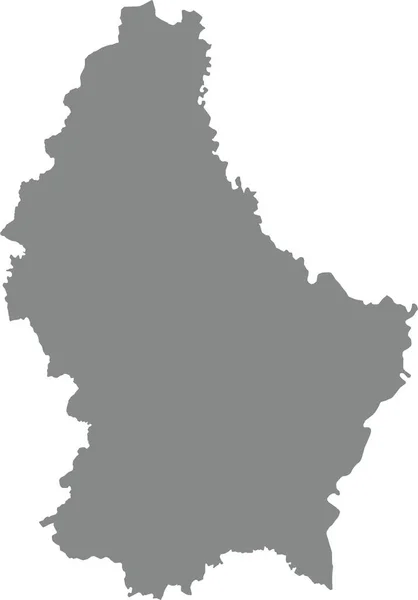 Gray Cmyk Cor Detalhada Mapa Estêncil Plano País Europeu Luxemburgo — Vetor de Stock