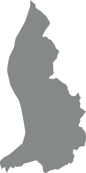 Gray Cmyk Кольорова Детальна Карта Плоского Трафарету Європейської Країни Liechtenstein — стоковий вектор