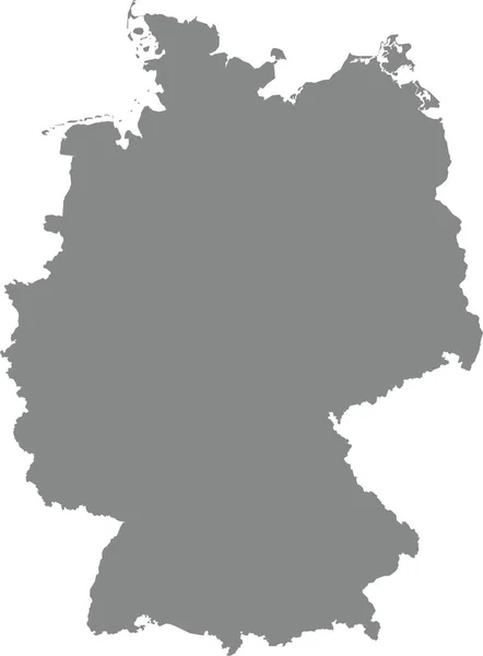 Gray Cmjn Couleur Détaillée Carte Pochoir Plat Pays Européen Allemagne — Image vectorielle