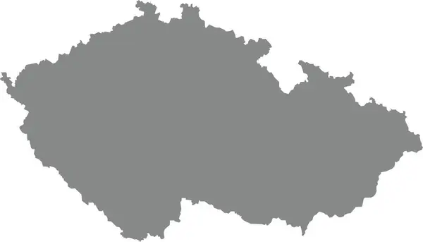 Цветная Подробная Плоская Трафаретная Карта Европейской Страны Чешская Республика Прозрачном — стоковый вектор