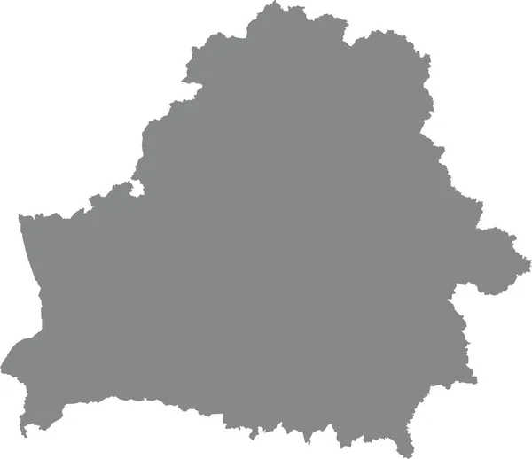 Gray Cmyk Farbig Detaillierte Flache Schablonenkarte Des Europäischen Landes Belarus — Stockvektor