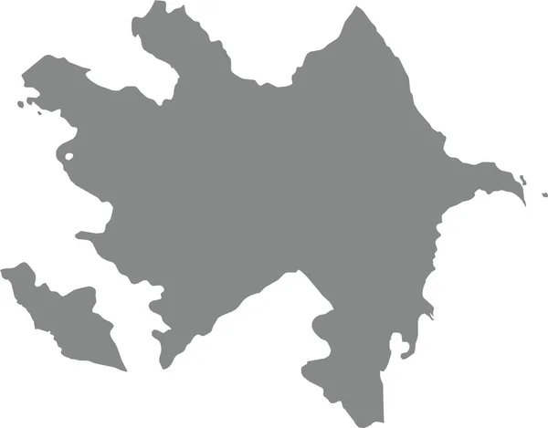 Цвет Gray Cmyk Детализировал Плоскую Трафаретную Карту Европейской Страны Азербайджан — стоковый вектор