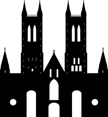 LINCOLN Katedrali, LINCOLN 'un İngiliz tarihi anıtının basit siyah düz çizimi