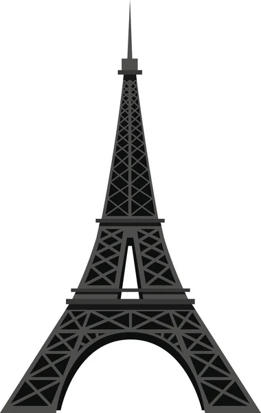 Jasny Pastelowy Płaski Rysunek Francuskiego Zabytku Historycznego Eiffel Tower Paris — Wektor stockowy