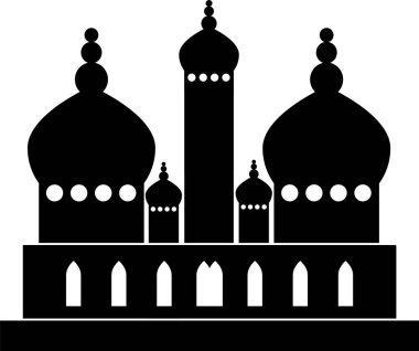 Aziz BASİL Katedrali MOSCOW 'un Rus tarihi anıtının basit siyah düz çizimi