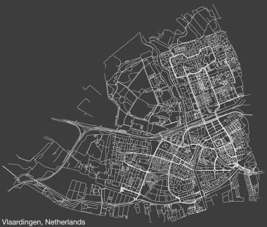 VLAARDINGEN, NETHERLANDS 'ın Sokak Yolları Haritası