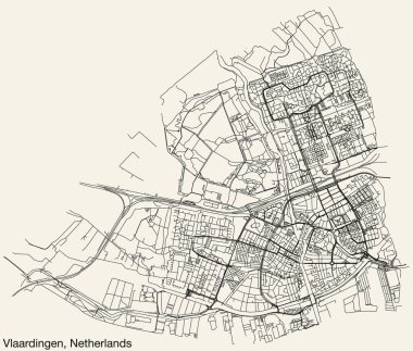 VLAARDINGEN, NETHERLANDS 'ın Sokak Yolları Haritası