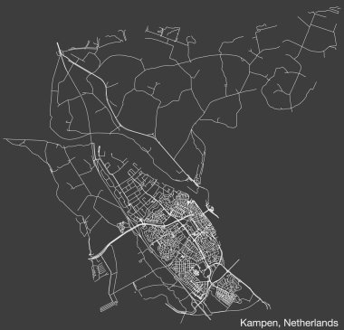 KAMPEN, NETHERLANDS Sokak Yolları Haritası