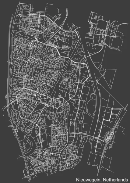 Netherlands Neeuwegein街道路线图 — 图库矢量图片