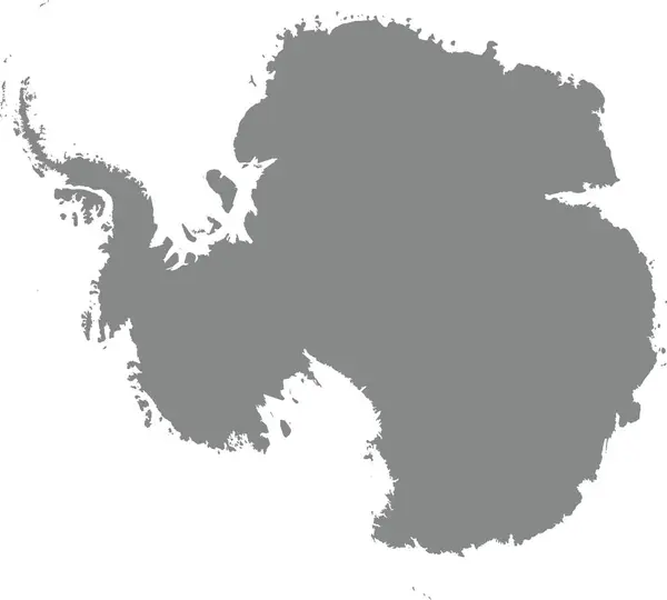 Gray Cmyk Mapa Cores Antarctica Papel Sul — Vetor de Stock