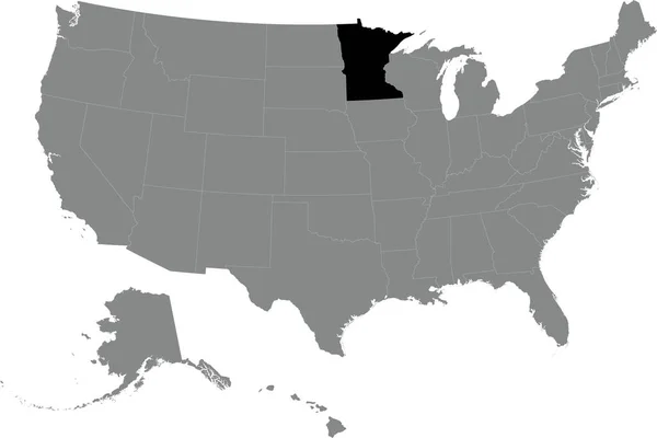 Cmyk 투명한 배경에 미국의 상세한 안쪽에 Minnesota의 — 스톡 벡터