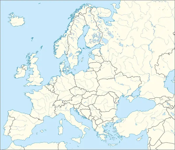 Красный Cmyk Национальная Карта Andorra Внутри Детализированной Бежевой Пустой Политической — стоковый вектор