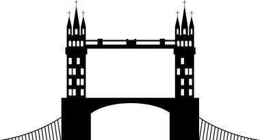 BÜYÜK BÜYÜK, LONDON 'un İngiliz tarihi anıtının basit siyah düz çizimi