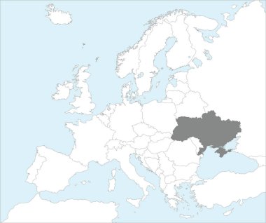 UKRAINE, Avrupa 'nın konum haritası