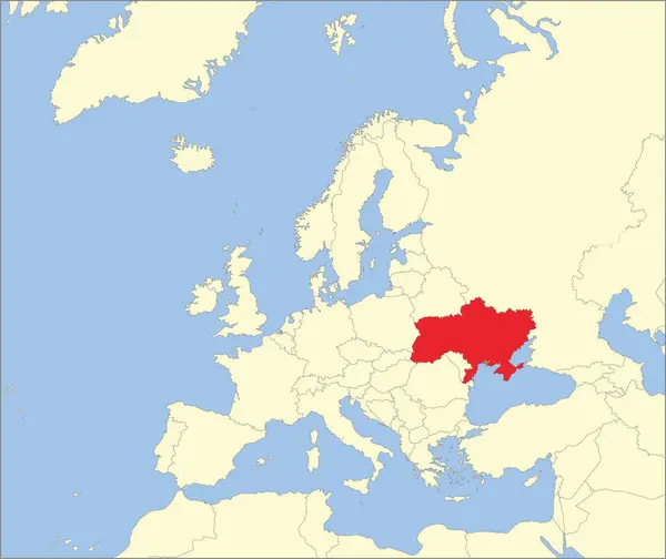Mapa Umístění Ukraine Europe Royalty Free Stock Ilustrace