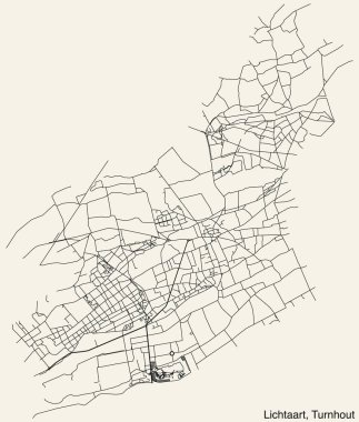 LICHTAART COMUNE, TURNHout 'un Sokak Yolları Haritası