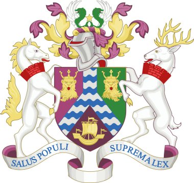 LEWISHAM, LONDON BOROUGH İngiliz idari yerel otorite bölgesinin resmi arma illüstrasyonu