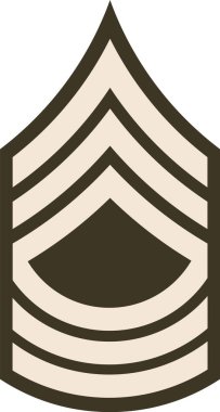 Omuz yastığı, Amerikan Ordusu Başçavuşu 'nun yeşil üniformalı çavuşu rütbesi.