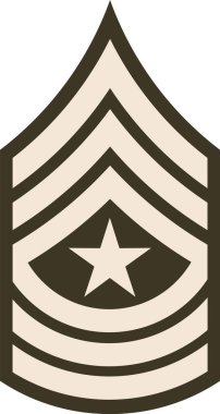 Omuz yastığı, Birleşik Devletler Ordusu 'nun yeşil üniformalı çavuşu rütbesi.