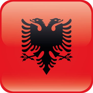 Avrupa ülkesi ALBANIA 'nın ulusal bayrağını küp biçimlendirdi